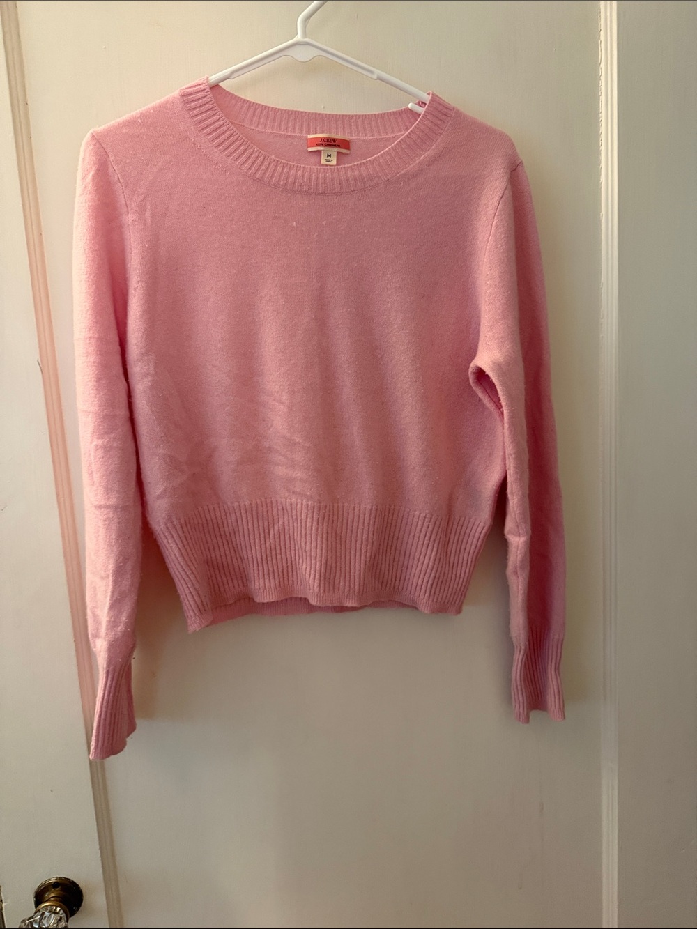 J. Crew Light Pink cashmere Crewneck Sweater